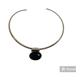 Vintage Black and silver necklace and slider. Gorgeous and versatile